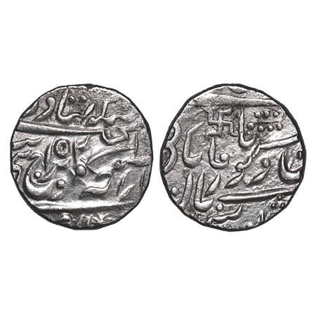 Jodhpur, Silver Rupee, 11.37g, Dar ul Masur Jodhpur (pseudo Pali) Mint, INO Queen Victoria