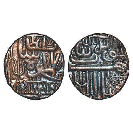 Kutch, Silver Kori, 4.67g, Tamachiji, INO Muzaffar Shah III, AH 978, Rajgor 60.1. Toned Ve