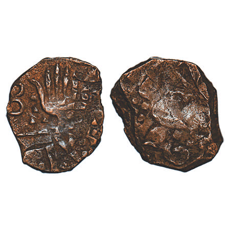 Lunawada, Copper Paisa, 9.32g, Vakhat Singh II (VS 1924-1986 / 1867-1929AD), VS (19)3(8), 