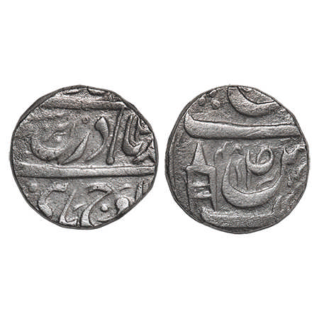 Patiala, Silver Rupee, 10.89g, Mahindar Singh (VS 1919-1933/1862-1876 AD), INO Ahmad Shah 