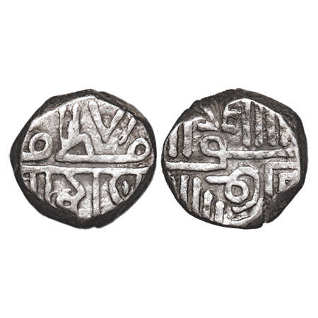 Porbandar, Silver Kori, 4.69g, INO Muzaffar Shah III of Gujarat Sultanate, Nagari 'Shri Ra