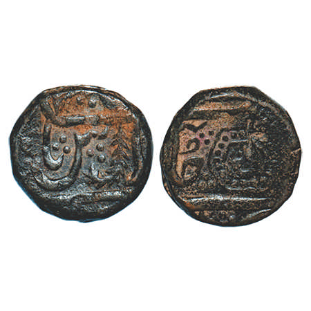 Ratlam, Copper Paisa, 12.97g, Anonymous hammered coinage, Raij Series, INO Shah Alam II, B