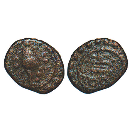 Travancore, Copper Cash, 0.48g, Swati Tirunal Rama Varma (ME 1004-1022/ 1829-1846 AD), Obv