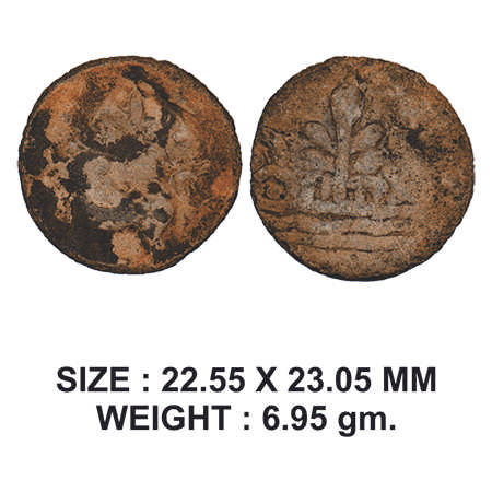 Feudatories of Satavahana’s, Kumara Isamahisa (c. 80 AD), , Lead Unit, 6.95g, Karad Region