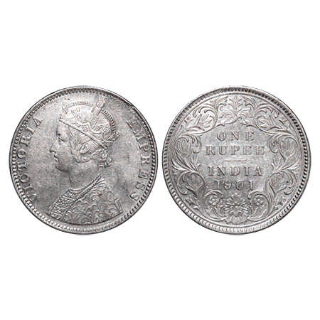 Victoria Empress, Silver, Rupee, 1901, Bombay Mint, C2(ii)/I, 'B' Incused, 2nd numeral 1 o