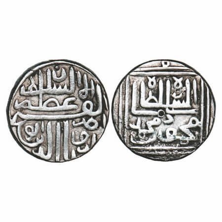 Gujarat Sultanate, Silver Tanka, 10.58g, (96 rati standard), Nasir Al Din Mahmud Shah I, (