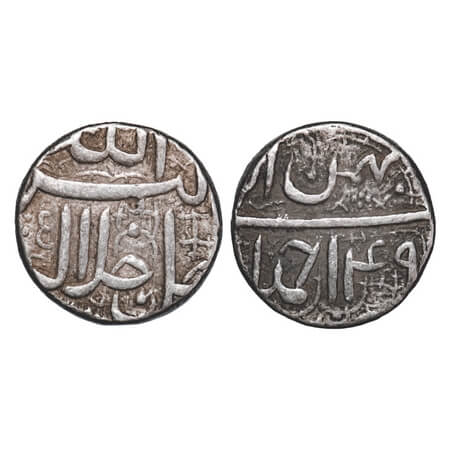 Akbar, Silver Rupee, 11.42g, Ahmadabad Mint, Ilahi month 'Bahman', 49 RY. KM 93.2. Very Fi