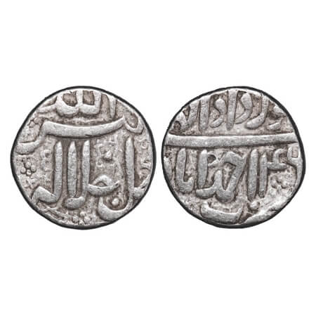Akbar, Silver Rupee, 11.33g, Ahmadabad Mint, Ilahi month 'Khurdad', 46 RY. KM 93.2. Very F