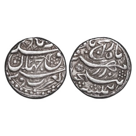 Akbar, Silver Rupee, 11.39g, Allahabad Mint, Jahangir rebellion issue, Raij bad Couplet, 1