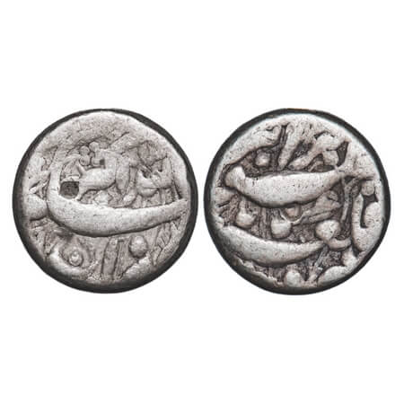 Akbar, Silver Rupee, 11.20g, Qila Bandhu Mint. Obv: Riwaz-i-Sikka Allah hu Akbar. Rev: Buw