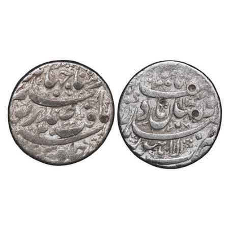 Jahangir with Nurjahan Begum, Silver Rupee, 11.35g, lahore Mint, AH 1034/20 Ry, Yaft Coupl