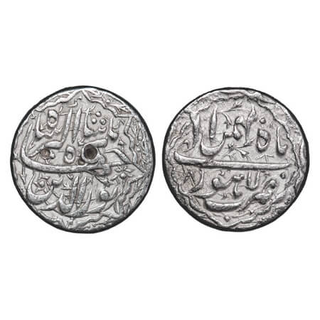 Jahangir, Silver Rupee, 11.36g, Lahore Mint, 8 RY, Ilahi Month 'Bahman', with ornamental b