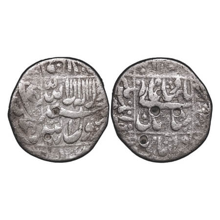 Shah Jahan I, Silver Rupee, 11.01g, Aurangnagar Mint, x7 RY, complete mint name on left ma