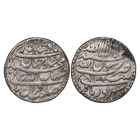 Shahjahan I, Silver, Rupee, 11.34g, Patna Mint, Month 'Sharewar', AH 1039/3 RY. exceptiona