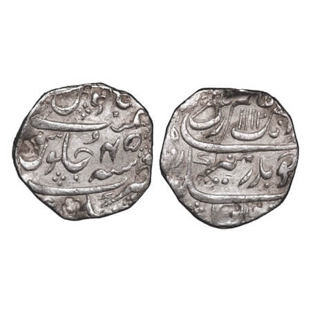 Aurangzeb (1658-1707 AD), Silver Rupee, 11.48g, Gurramkonda Mint, AH 1112 / 45 RY, struck 