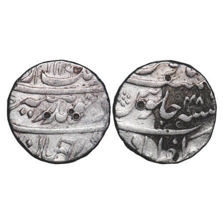 Aurangzeb, Silver Rupee, 11.43g, Zafarabad Mint, Badre Munir Couplet, AH 1116/48 RY, Almos
