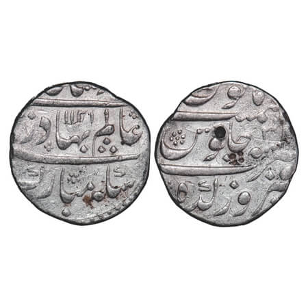 Shah Alam Bahadur, Silver Rupee, 11.46g, Firozgarh Mint, Complete mint visible, AH 1121/3 