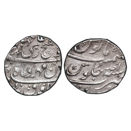 Jahandar Shah, Silver Rupee, 11.50g, Surat Mint, AH (112)4/RY Ahd (1), Abu al Fath type, h