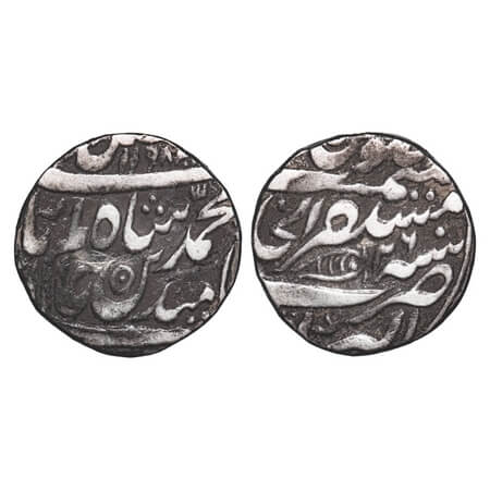 Shah Alam II, Silver Rupee, 11.00g, Mustaqir ul khilafat Akbarabad Mint, AH 1198/26 RY, is