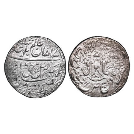 Awadh, Silver Rupee, 11.13g, Wajid Ali Shah (as king AH 1263-1272 / 1847-1856 AD), Bait us