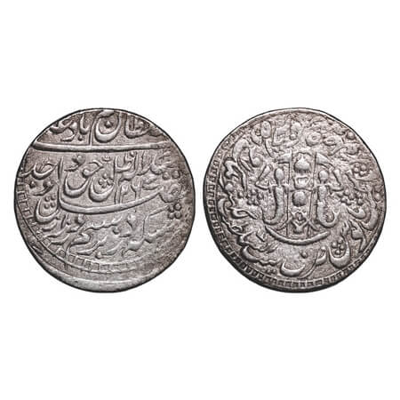 Awadh, Silver Rupee, 11.06g, Wajid Ali Shah (as king AH 1263-1272 / 1847-1856 AD), Bait us
