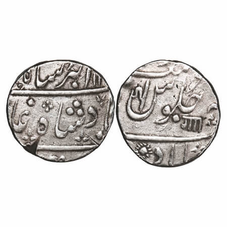 Baroda, Silver Rupee, 11.48g, Anand Rao (AH 1215-1235 / 1800-1819 AD), Ahmadabad Mint, INO