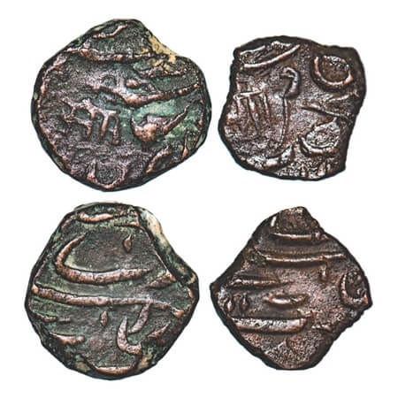 Baroda, Copper Paisa & ½ Paisa (2 Coins), 11.36 & 5.63g, Sayaji Rao II, Amreli Mint, 'Sa' 