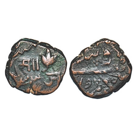 Baroda, Copper Paisa, 9.96g, Sayaji Rao II (AH 1235-1264 / 1819-1847 AD), Baroda Mint, INO