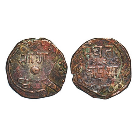 Baroda, Copper Paisa, 7.79g, Sayaji Rao III (AH 1292-1357 / 1875-1938 AD), VS 1937. (Doubl