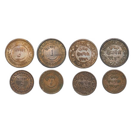 Baroda, (4 Coins), Sayaji Rao III, Copper 2 Paisa VS 1940 &1949, & Paisa 1940 &1943. KM 31