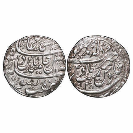 Bharatpur, Silver Rupee, 11.30g, (broad flan), Early issue, INO Shah Alam II, Mahindrapur 