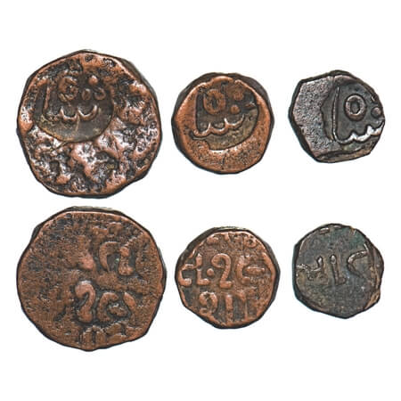 Cambay, Copper Paisa, ½ Paisa & ¼ Paisa (3 Coins), Jafar Ali Khan (1880-1915 AD), VS 1963,
