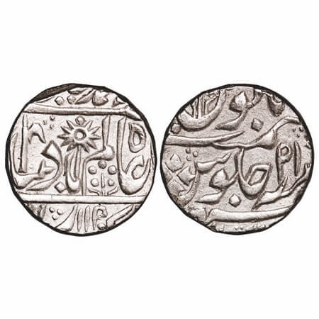 Chhatarpur, Silver Rupee, 11.13g, INO Shah Alam II, AH 1190 Retrograde '9'/91(retrogade 19