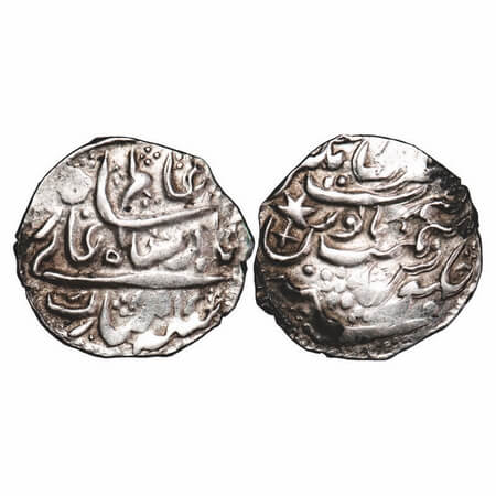 Garhwal, Silver Timasha, 2.29g, Srinagar Mint, INO Shah Alam II. KM C10 type. Very Fine, S
