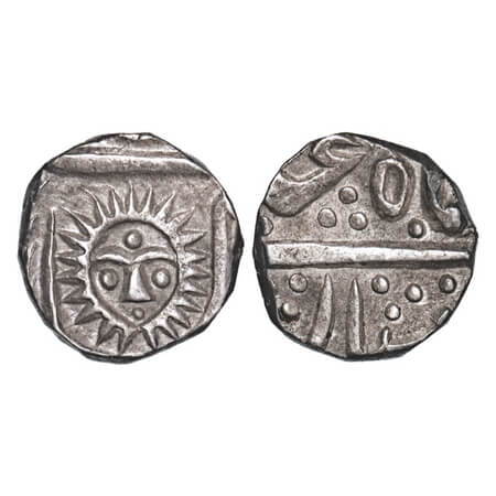 Indore, Silver ¼ Rupee, 2.79g, (Malhar Rao II AH 1124-1248), Malharnagar Mint, INO Shah Al