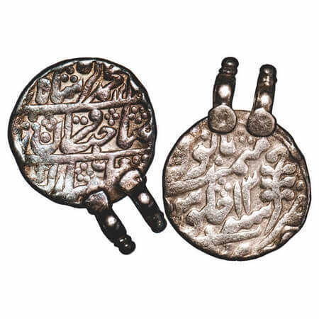 Jaipur, Silver Rupee, 12.63g with (pendant hook), Madho Singh II, Sawai Jaipur Mint, INO V