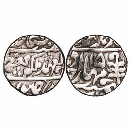 Jaipur, Silver Rupee, 11.35g, Madho Singh II, Sawai Jaipur Mint, INO Victoria, 15 RY. KM 1