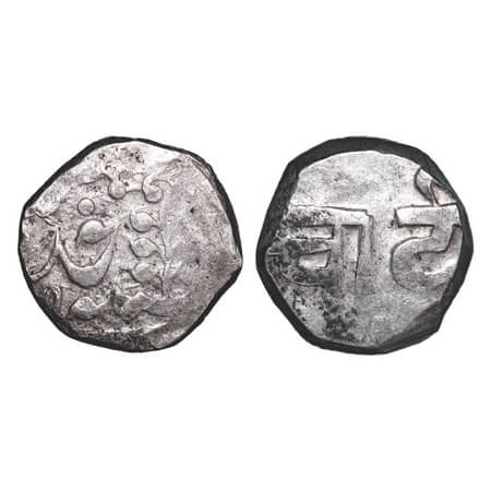 Kishangarh, Silver Chandi Rupee, 10.94g, Anonymous Hammered Coinage, with Nagari word ' Ch