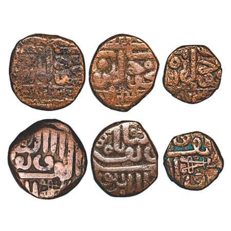 Kutch, Copper, Trambiyo, Dokdo, Dhinglo (3 Coins), Tamachiji, INO Mahmud bin Latif. Rajgor