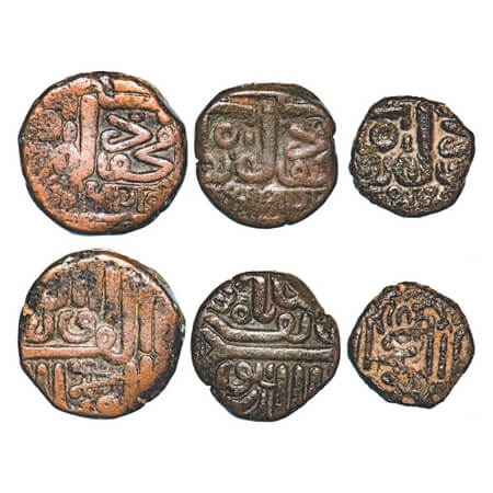 Kutch, Copper, Trambiyo, Dokdo, Dhinglo (3 Coins), Pragmalji I, INO Mahmud bin Latif. Rajg
