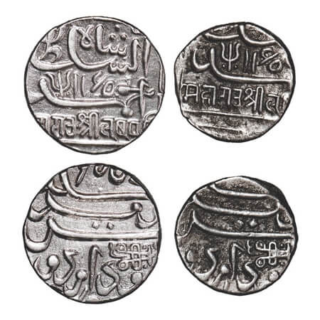 Kutch, Silver, ½ Kori & Kori (2 Coins), Lakhpatji, INO Ahmad Shah Durrani, Frozen date AH 