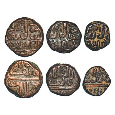 Kutch, Copper, Trambiyo, Dokdo, Dhinglo (3 Coins), Gohodji II, INO Mahmud bin Latif. Rajgo