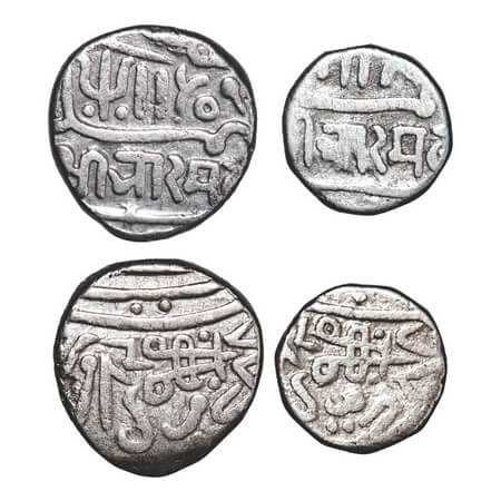 Kutch, Silver, ½ Kori & Kori (2 Coins), Bharmalji II, INO Ahmad Shah Durrani, Frozen date 