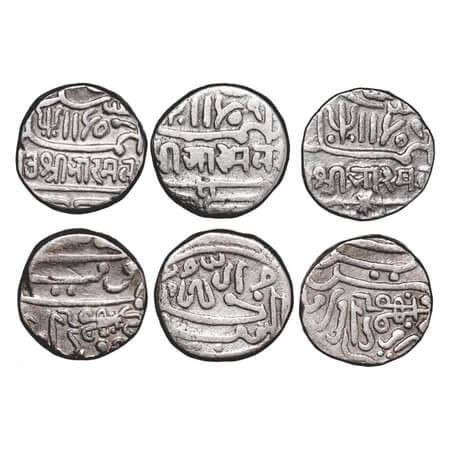Kutch, Silver Kori (3 different varieties of Coins), Bharmalji II, INO Ahmad Shah Durrani,