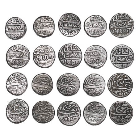 Kutch, Silver Kori (10 Coins), Pragmalji II, INO Muhammad Akbat II, 1) VS 1875/1234, 1876/