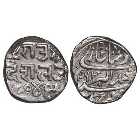 Kutch, Silver Kori, 4.58g, Deshalji II, INO Muhammad Akbar II, VS 1904/1263 AH. Rajgor 155