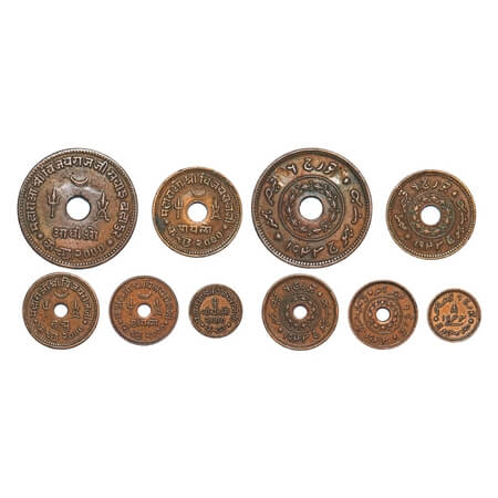 Kutch, Copper Trambiyo, Dhinglo, Dhabu (3 Dokda), Paylo (1/4 Kori), Adhio (1/2 Kori) (5 Co