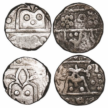 Mewar, Silver Rupee (2 Coins), British Protectorate Issues, Udaipur Mint, INO Alamgir II. 
