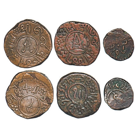 Nawanagar, Copper 2 Dokda (13.03g), 1½ Dokda or Dhinglo (10.00g) & ½ Dokda or Trambiyo (3.