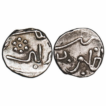 Partabgarh, Silver ½ Rupee, 5.48g, Sawant Singh (AH 1241-1281, 1825-1864 AD), INO Shah Ala
